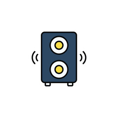 Speaker  icon design with white background stock illustration