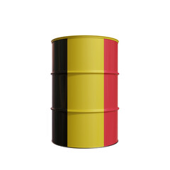 Oil Barrel With The Flag Of Belgium