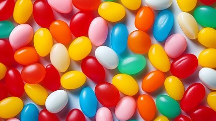 Close-up of colorful jelly candies background