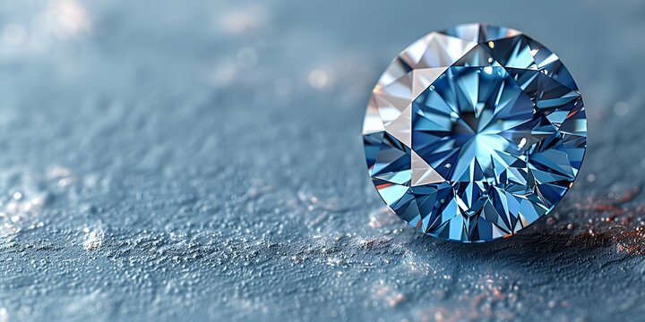 Blue diamond on a blue background.