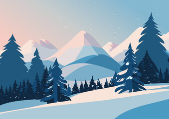 Fototapeta premium winter forest landscape