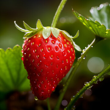 Aardbei, strawberry in the nature, aardbeien telen