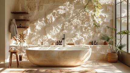 Texture Design for Contemporary Bathroom Interior