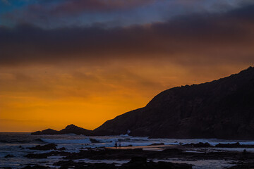 Dramatic sunset over the ocean