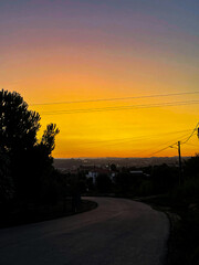 A road at dusk