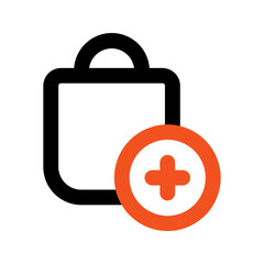 Fototapeta premium add to cart line icon