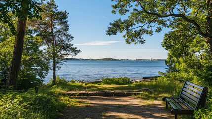 Beautiful view of Töölö Bay from Hesperia.