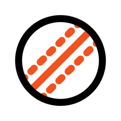 cricket ball line icon