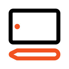 graphic tablet line icon