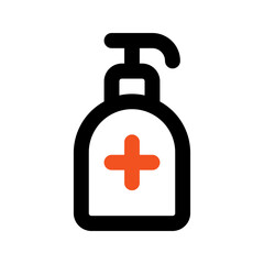 hand sanitizer line icon