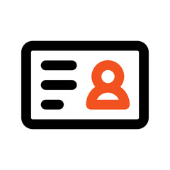 id card line icon