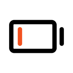 low battery line icon