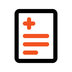Obraz premium medical record line icon