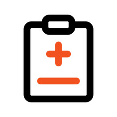 medical clipboard line icon
