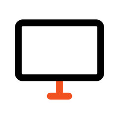 monitor line icon