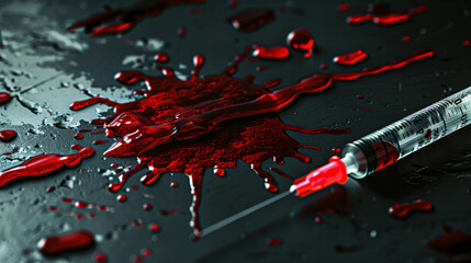 Blood in syringe for investigation