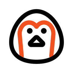 penguin line icon
