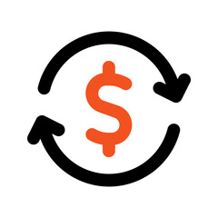 return on investment line icon