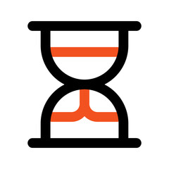 sand clock line icon