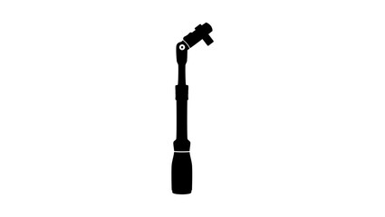 Drive Extendable Ratchet , black isolated silhouette