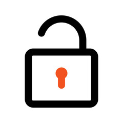 unlock line icon
