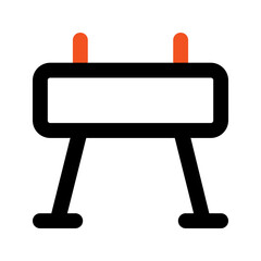 vaulting horse line icon © dwi