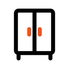 wardrobe line icon