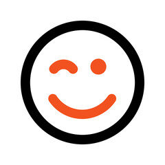 wink line icon