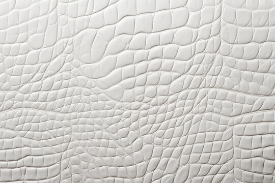 crocodile leather texture of white color texture, empty background for design, exclusive, alligator