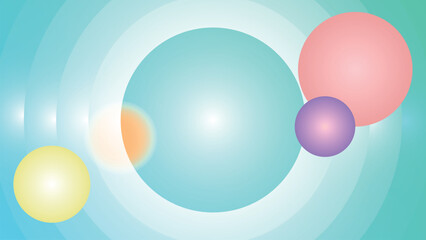 Abstract background circles shiny green gradient backdrop colorful banner light banner illustration