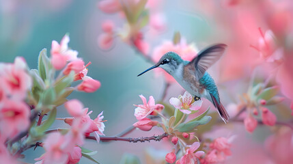Hummingbirds on Flowers catch in Macro Photography, Glimpses of Beauty