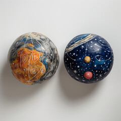 image of space and cosmic bodies. isolated. AI generated