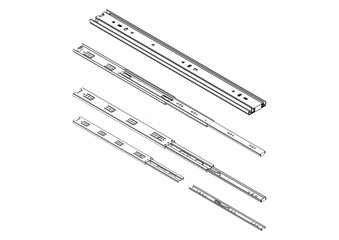 High Quality Furniture Telescopic Rail SVG File: Practical and Durable Design