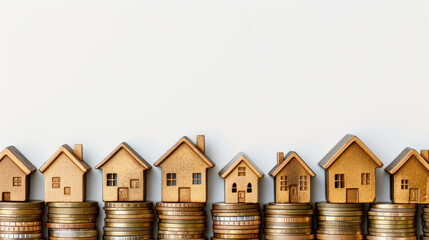 financial growth and investment in the housing market with this striking image, featuring a model...