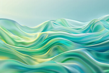 Fototapeta premium Backdrop illustration with abstract, soft 3d waves, wallpaper, background