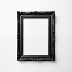 Vertical Picture Classical Black Frame Mockup hanging on White Wall Isolated Mockup HD, 4:5 ratio, poster frame mock up, 3d rendering