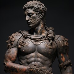 Ancient Roman Statue with Tattoos