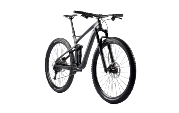 A mountain bike showcasing its design and features. on White or PNG Transparent Background.