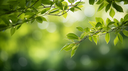 Green leaves. Nature of green leaf in garden at summer.