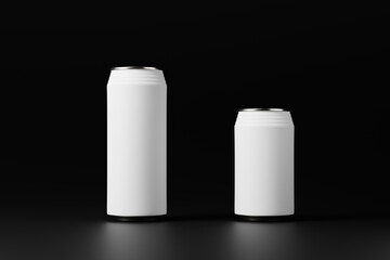 Retro style ridged can mockups featuring aluminum cans with ridges on top of the can