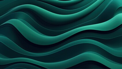 a green mountain background with abstract wavy waves