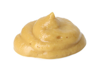 Fresh tasty mustard sauce isolated on white