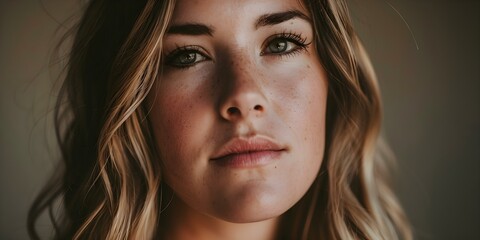 Emphasizing the Natural Beauty of a Blonde Woman up Close. Concept Portrait Photography, Natural Beauty, Close-up Shots, Blonde Model, Elegant Poses