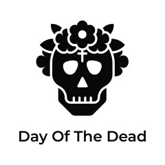An amazing day of the dead icon in editable style, isolated on white background