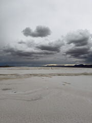 Lithium brine evaporation ponds in the altiplano in Jujuy Province, Argentina