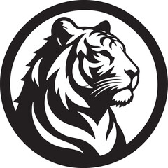 Best Tiger Head vector, Silhouette, illustration. 