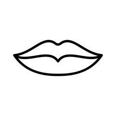 Human Lip Lineart Style
