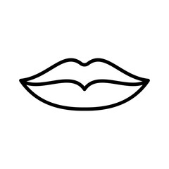 Human Lip Lineart Style

