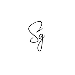 A hand-drawn signature logo design template	