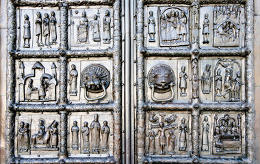 Magdeburg Gates of the Cathedral of St. Sophia, Veliky Novgorod, Russia